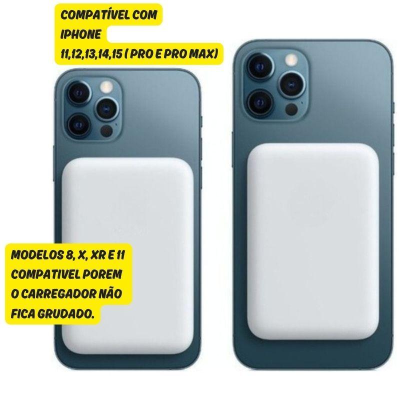 Bateria Portátil Power Bank Mag safe Compatível Para iPhone 11 12